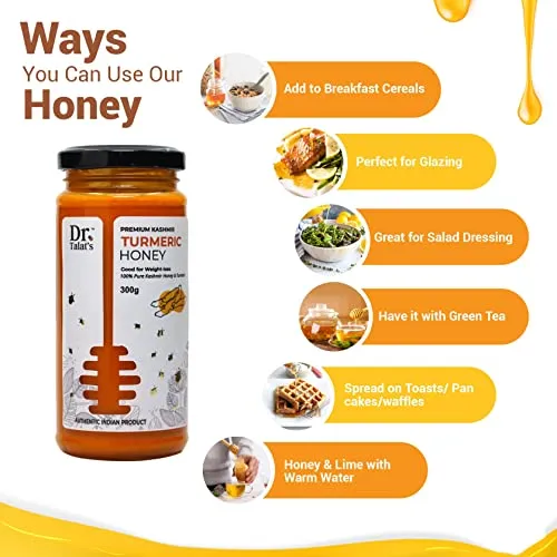 Dr. Talat's Premium Turmeric Honey 100% Pure Raw and Unprocessed Original Kashmir Honey (Turmeric Honey) - Image 4