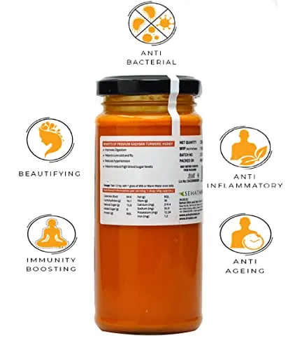 Dr. Talat's Premium Turmeric Honey 100% Pure Raw and Unprocessed Original Kashmir Honey (Turmeric Honey) - Image 6
