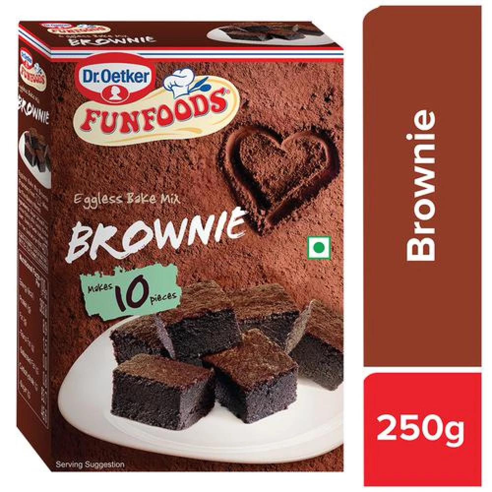 Dr. Oetker FunFoods Eggless Bake Mix Brownie Dr. Oetker FunFoods Eggless Bake Mix Brownie--250 g