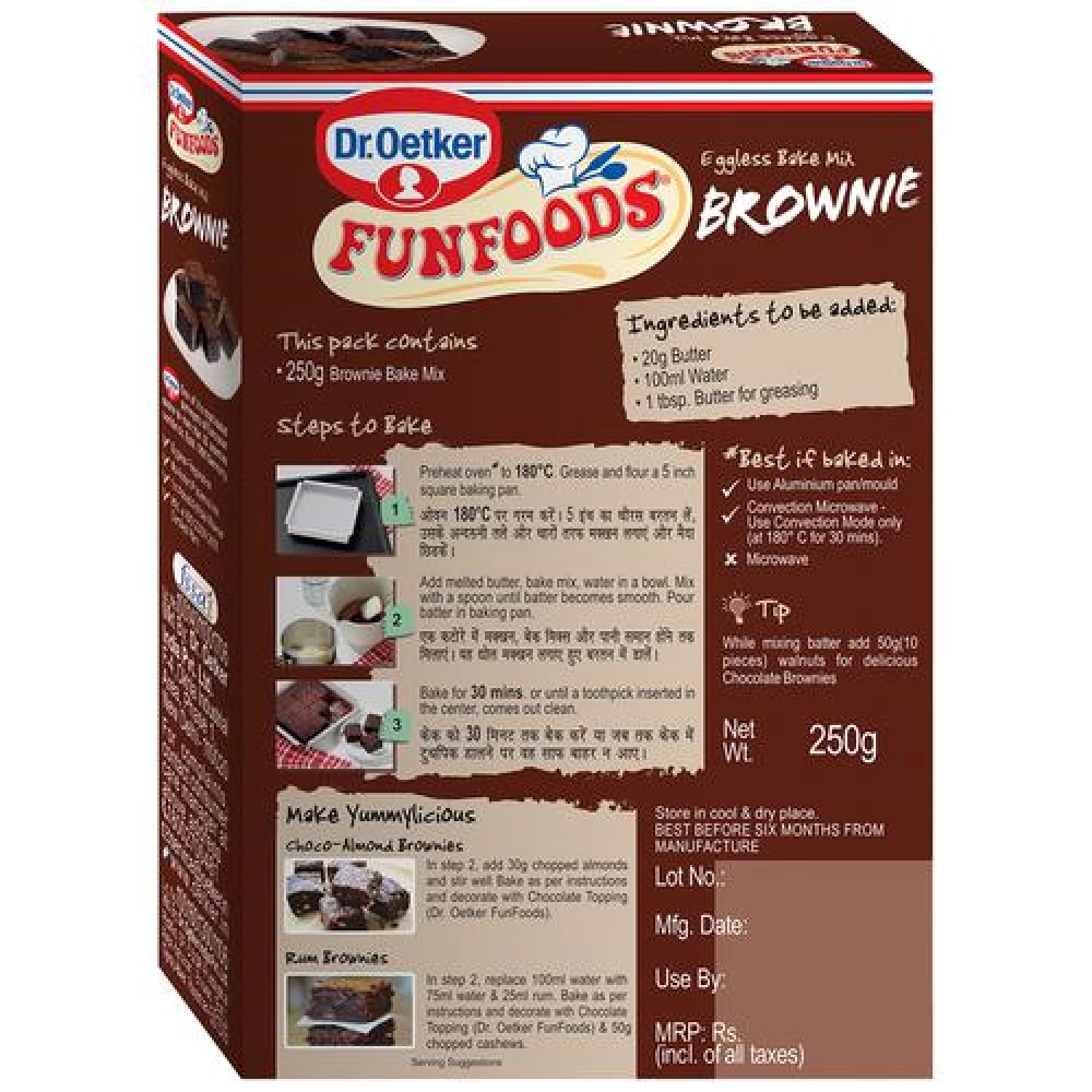 Dr. Oetker FunFoods Eggless Bake Mix Brownie - Image 3