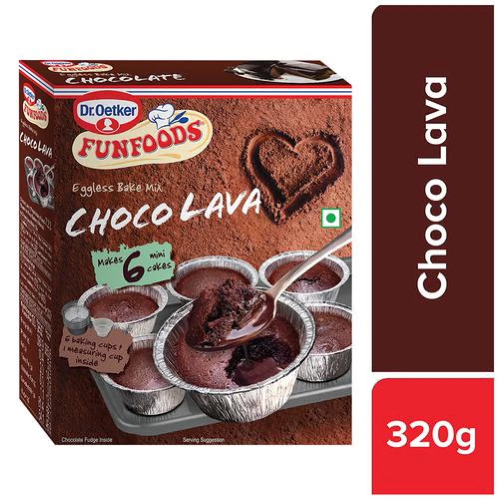 Dr. Oetker FunFoods Eggless Bake Mix Choco Lava Dr. Oetker FunFoods Eggless Bake Mix Choco Lava--320 g