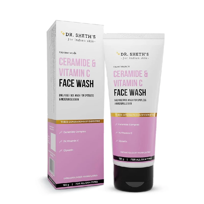 Dr. Sheth's Ceramide & Vitamin C Brightening Face Wash Dr. Sheth's Ceramide & Vitamin C Brightening Face Wash-Pack Size-100 g