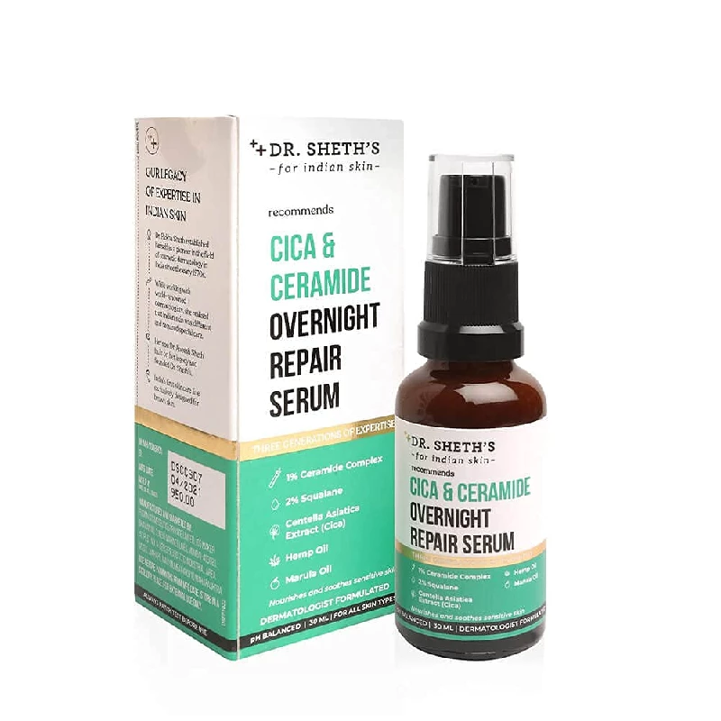 Dr. Sheth's Cica & Ceramide Overnight Repair Face Serum Dr. Sheth's Cica & Ceramide Overnight Repair Face Serum-Pack Size-30 ml