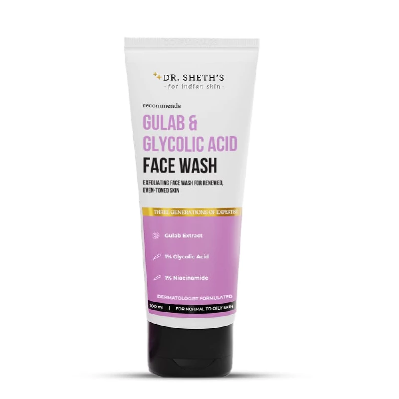 Dr. Sheth's Gulab & Glycolic Acid Face Wash Dr. Sheth's Gulab & Glycolic Acid Face Wash-Pack Size-100 ml