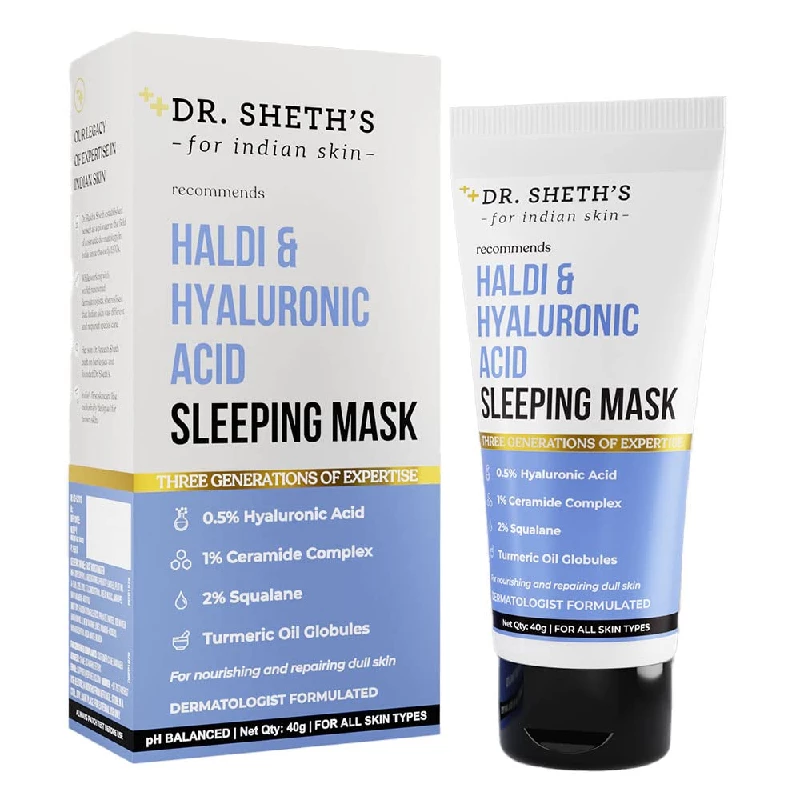 Dr. Sheth's Haldi & Hyaluronic Acid Sleeping Mask Cream Dr. Sheth's Haldi & Hyaluronic Acid Sleeping Mask Cream-Pack Size-40 g