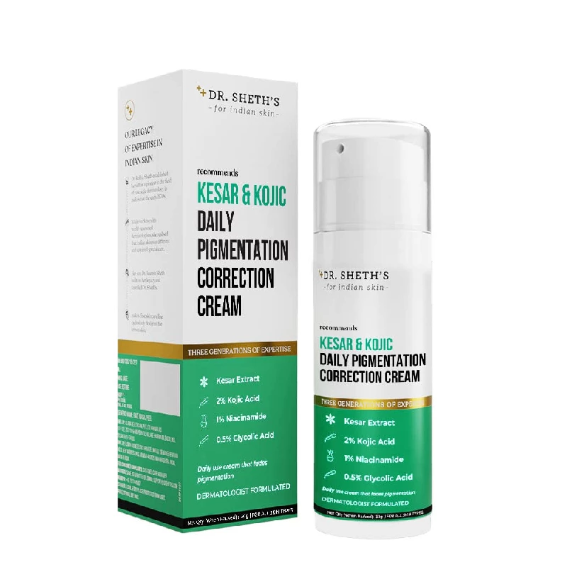 Dr. Sheth's Kesar&  Kojic Acid Daily Pigmentation Correction Face Cream Dr. Sheth's Kesar&  Kojic Acid Daily Pigmentation Correction Face Cream-Pack Size-30 g