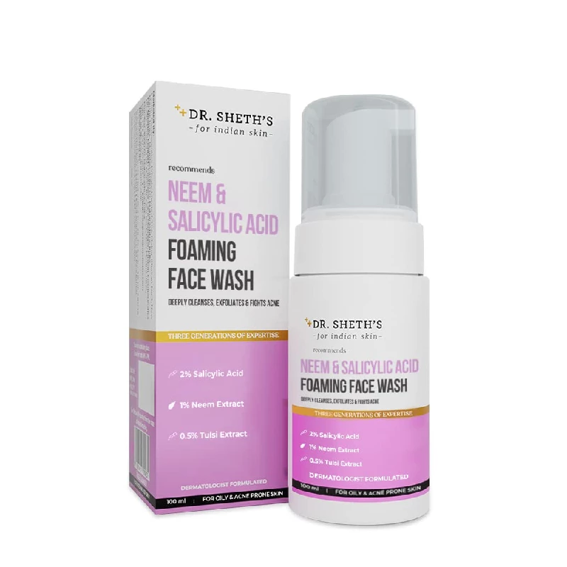 Dr. Sheth's Neem & Salicylic Acid Foaming Face Wash Dr. Sheth's Neem & Salicylic Acid Foaming Face Wash-Pack Size-100 ml