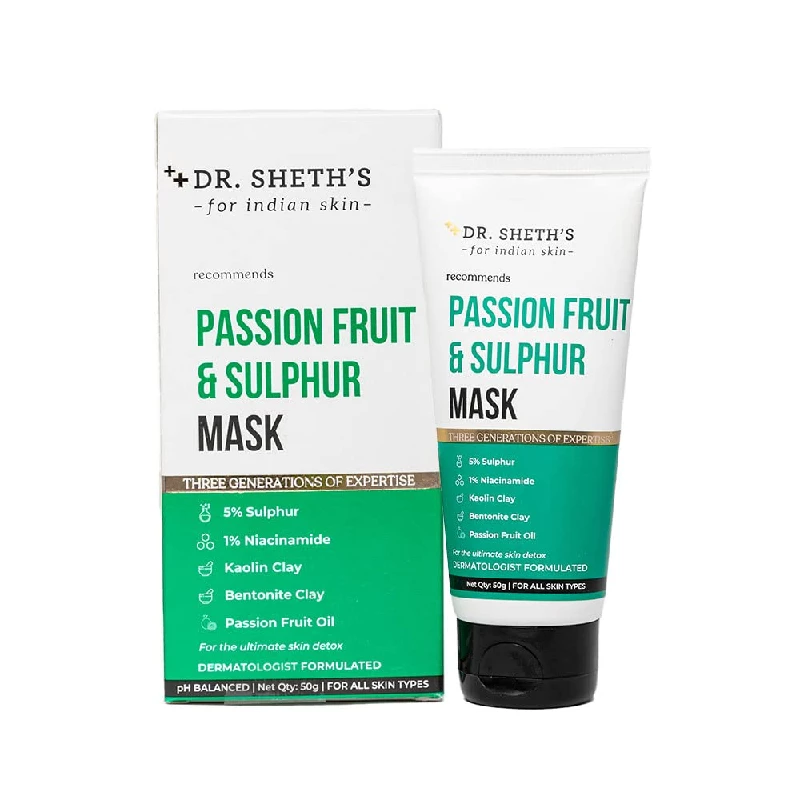 Dr. Sheth's Passion Fruit & Sulphur Mask Dr. Sheth's Passion Fruit & Sulphur Mask-Pack Size-50 g