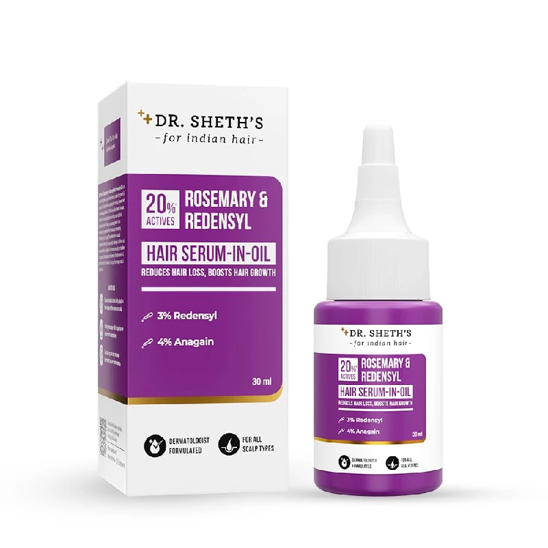 Dr. Sheth's Rosemary & Redensyl Hair Serum-In-Oil Dr. Sheth's Rosemary & Redensyl Hair Serum-In-Oil-Pack Size-30 ml