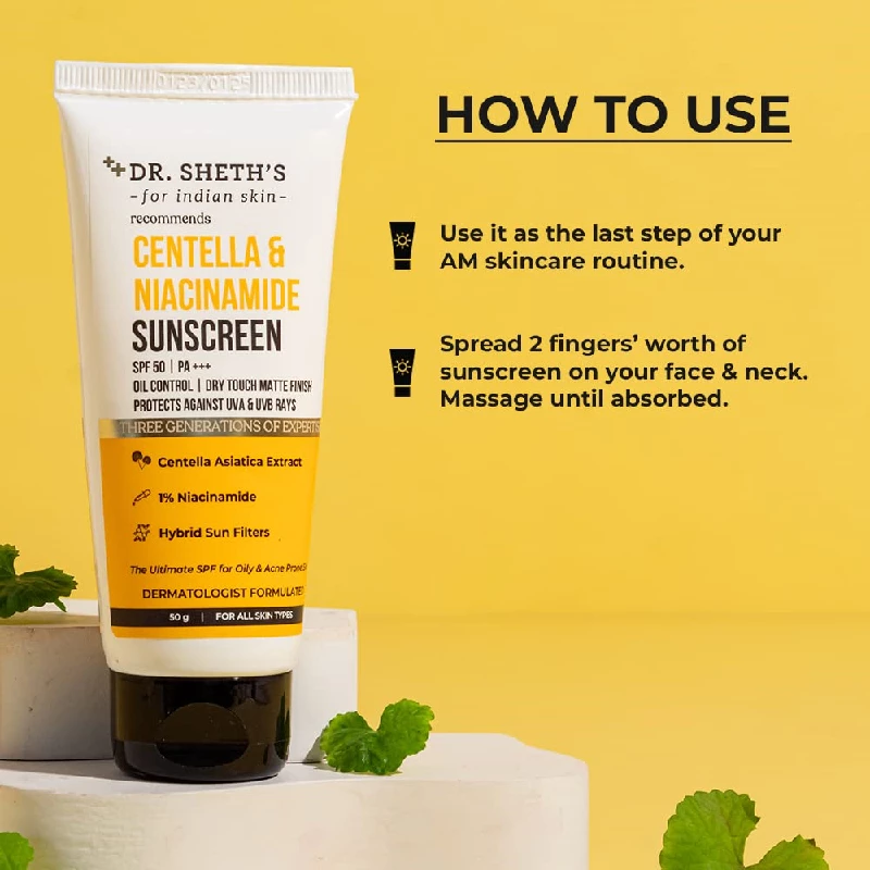 Dr. Sheth's Centella & Niacinamide Sunscreen - Image 4