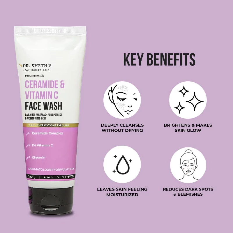 Dr. Sheth's Ceramide & Vitamin C Brightening Face Wash - Image 3