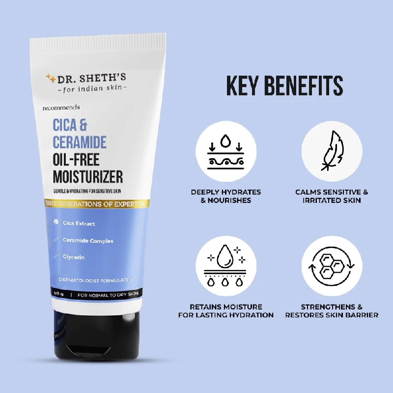 Dr. Sheth's Cica & Ceramide Oil-Free Moisturizer - Image 3