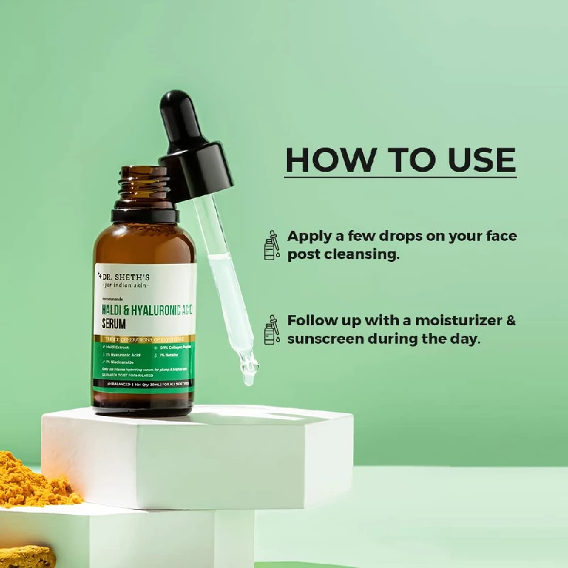 Dr. Sheth's Haldi & Hyaluronic Acid Face Serum - Image 4