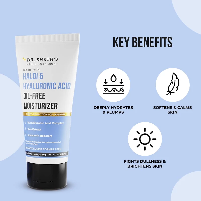 Dr. Sheth's Haldi & Hyaluronic Acid Oil-Free Moisturizer - Image 2