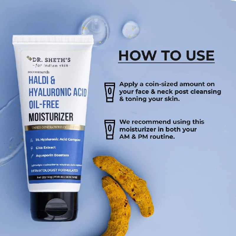 Dr. Sheth's Haldi & Hyaluronic Acid Oil-Free Moisturizer - Image 4