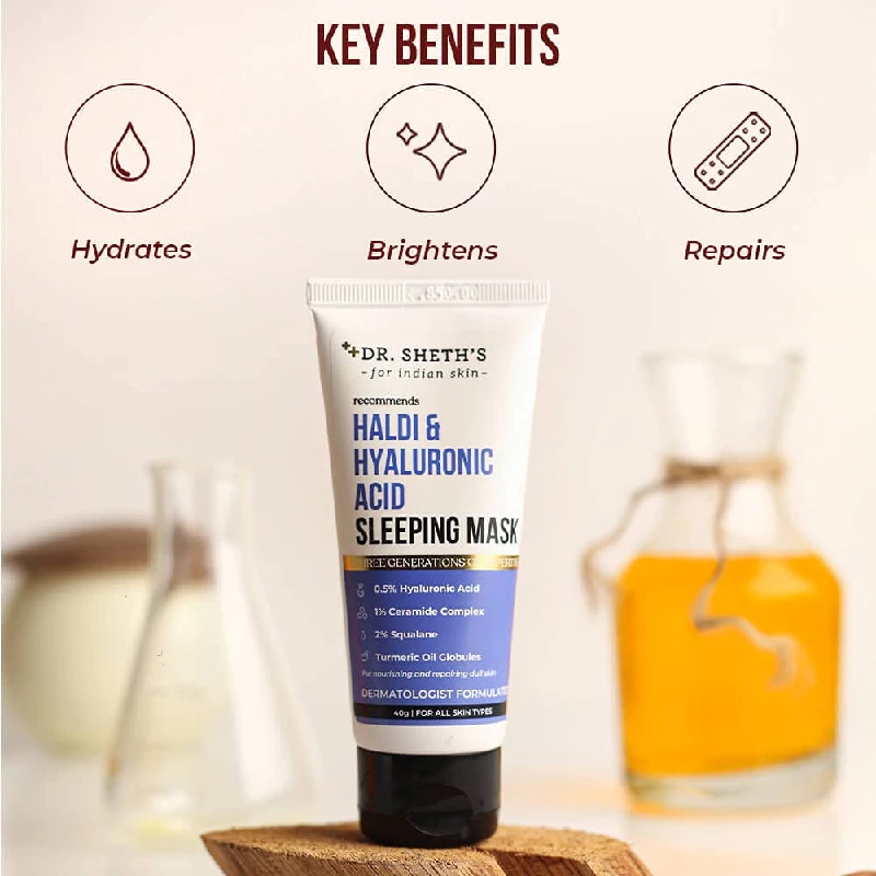 Dr. Sheth's Haldi & Hyaluronic Acid Sleeping Mask Cream - Image 3