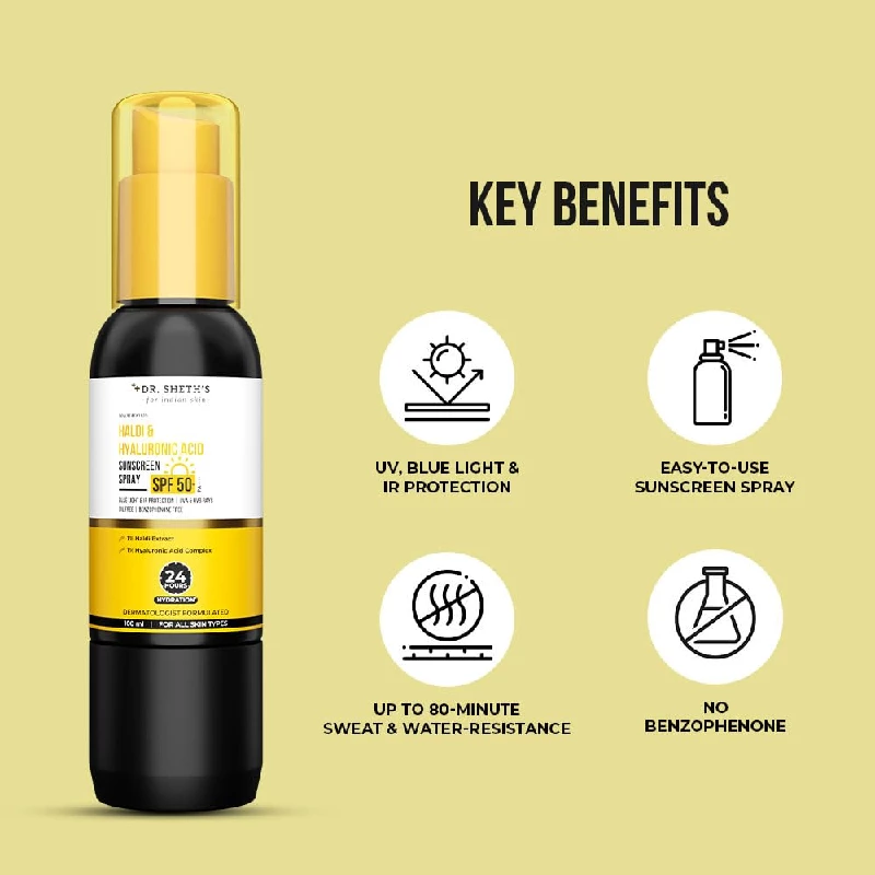 Dr. Sheth's Haldi & Hyaluronic Acid Sunscreen Spray - Image 3