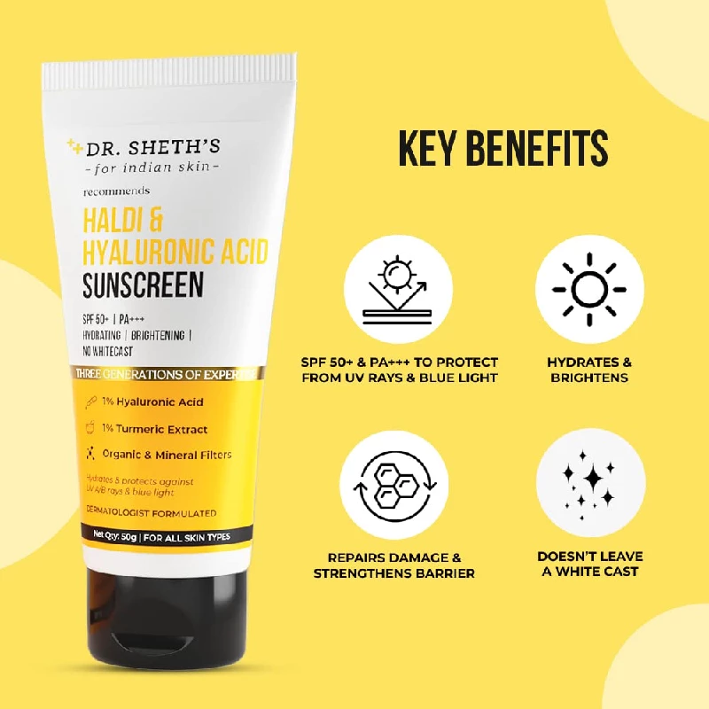 Dr. Sheth's Haldi & Hyaluronic Acid Sunscreen - Image 2