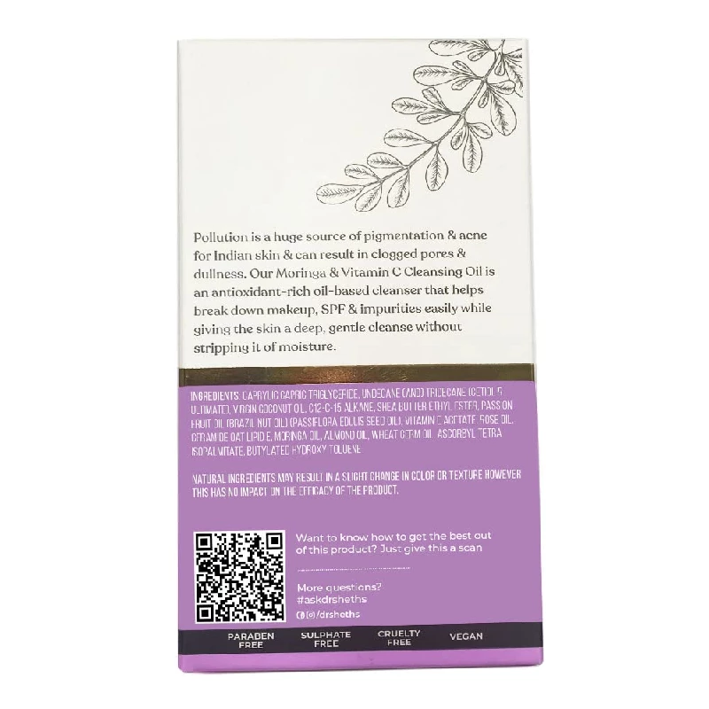 Dr. Sheth's Moringa & Vitamin C Face Cleansing Oil - Image 4