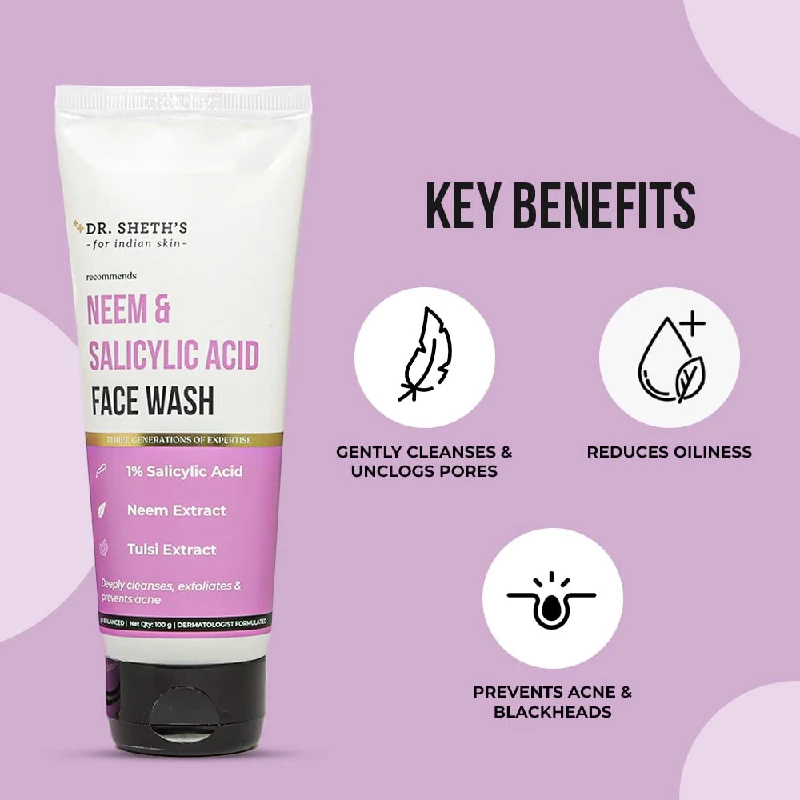 Dr. Sheth's Neem & Salicylic Acid Face Wash - Image 2