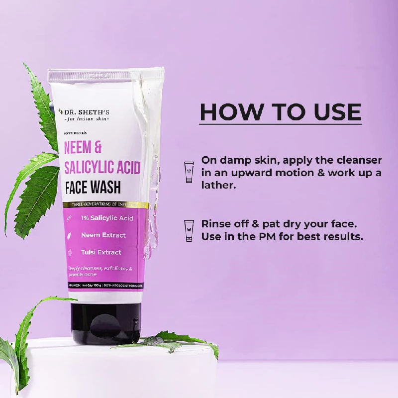 Dr. Sheth's Neem & Salicylic Acid Face Wash - Image 4