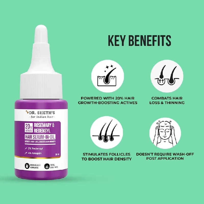 Dr. Sheth's Rosemary & Redensyl Hair Serum-In-Oil - Image 3