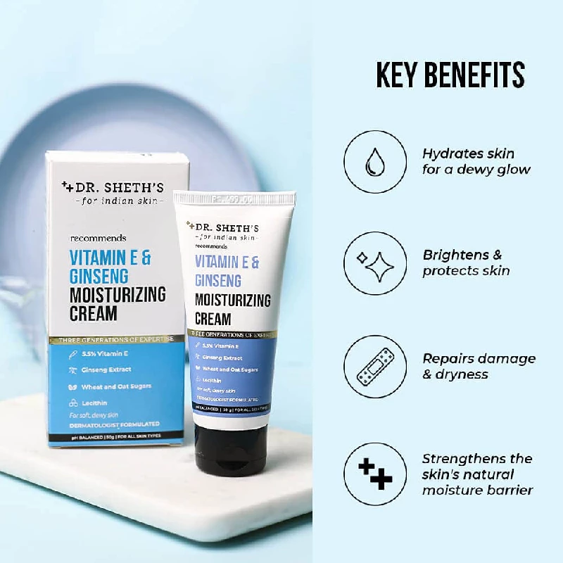 Dr. Sheth's Vitamin E & Ginseng Face Moisturizer Cream - Image 2