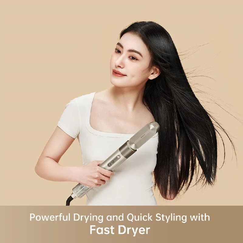 Dreame Air Style, 5-in-1 Hair Drying & Styling System for Curling, Smoothing, and Volumizing, 1200 Watts-Gold - Image 2
