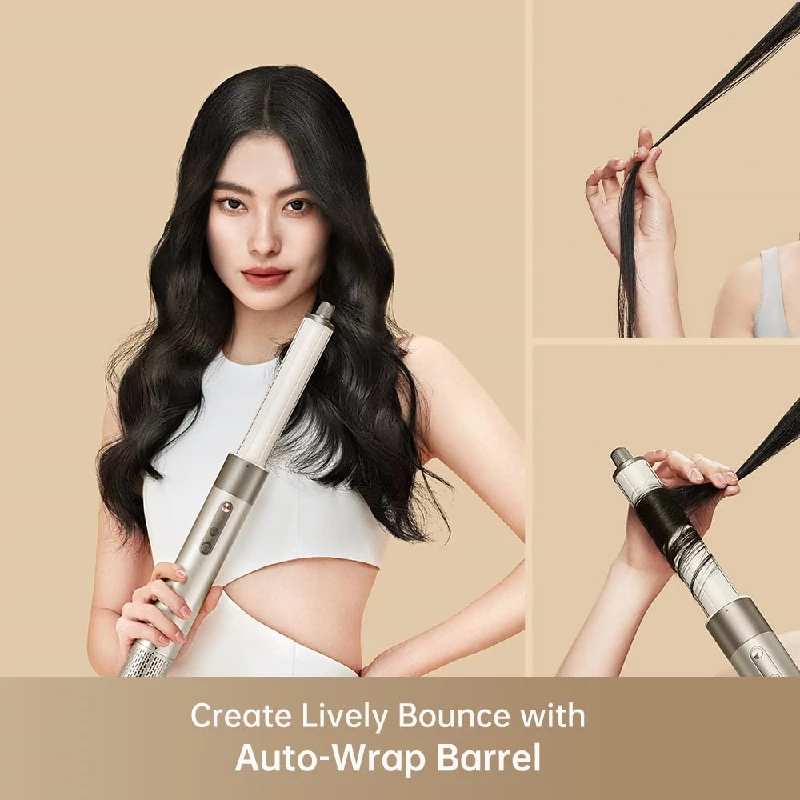 Dreame Air Style, 5-in-1 Hair Drying & Styling System for Curling, Smoothing, and Volumizing, 1200 Watts-Gold - Image 3