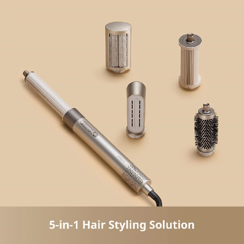 Dreame Air Style, 5-in-1 Hair Drying & Styling System for Curling, Smoothing, and Volumizing, 1200 Watts-Gold - Image 4