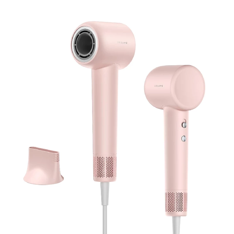 Dreame Gleam Hair Dryer, Fast High-Speed Motor with 110,000 rpm, 65m-s Airflow Control, 1600 Watts- Rose Dreame Gleam Hair Dryer, Fast High-Speed Motor with 110,000 rpm, 65m-s Airflow Control, 1600 Watts- Rose-Pack Size-500 g