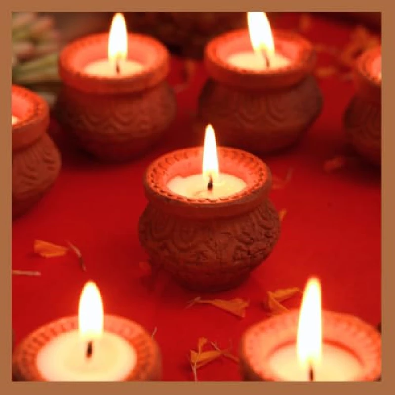 Dreamy Walls Handmade Terracotta Clay Candle Pot - Image 3
