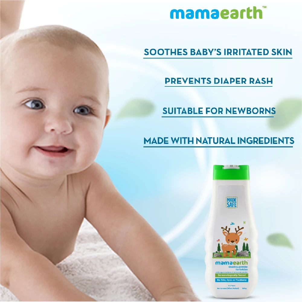 Dusting Powder with Organic Oatmeal and Arrowroot Powder for Babies - Image 3