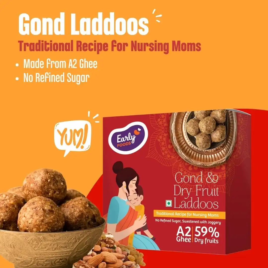 Early Foods Gond & Dry Fruits Laddoo - A2 Ghee - Image 3
