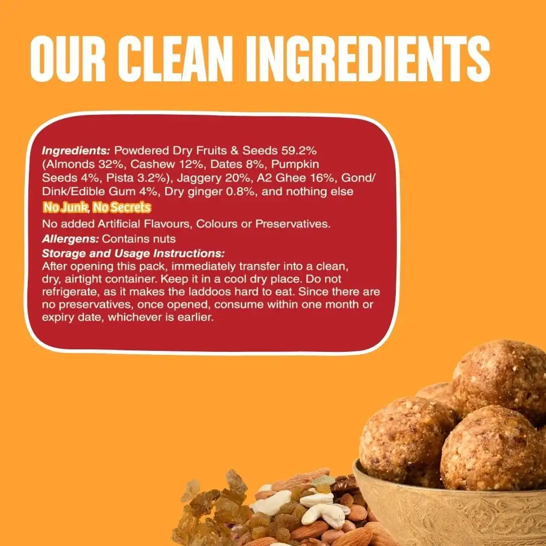 Early Foods Gond & Dry Fruits Laddoo - A2 Ghee - Image 6