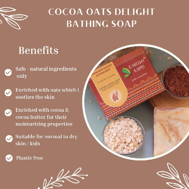 Earthy Sapo Cocoa Oats Delight Bathing Soap - Image 6