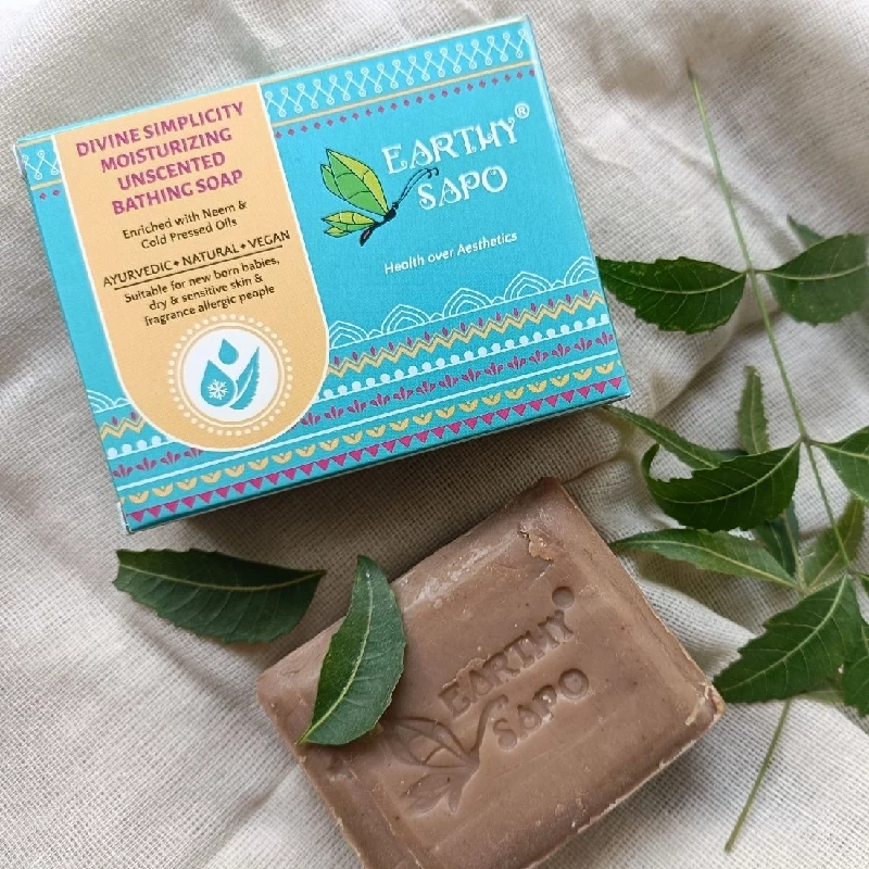 Earthy Sapo Divine Simplicity Moisturizing Unscented Bathing Soap Earthy Sapo Divine Simplicity Moisturizing Unscented Bathing Soap-Pack Size-100 g