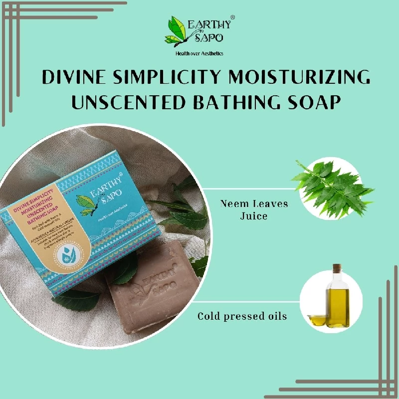 Earthy Sapo Divine Simplicity Moisturizing Unscented Bathing Soap - Image 3