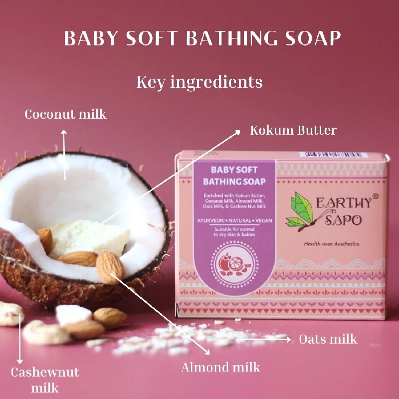 Earthy Sapo Handmade Baby Soft Bathing Soap - Image 5