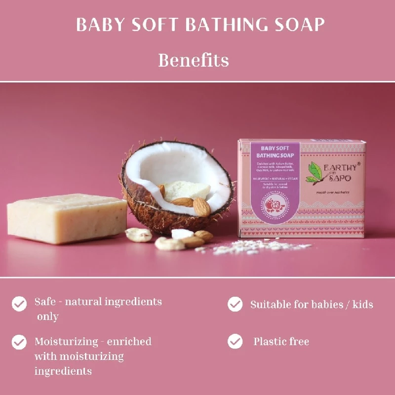 Earthy Sapo Handmade Baby Soft Bathing Soap - Image 6