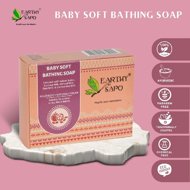 Earthy Sapo Handmade Baby Soft Bathing Soap - Image 7