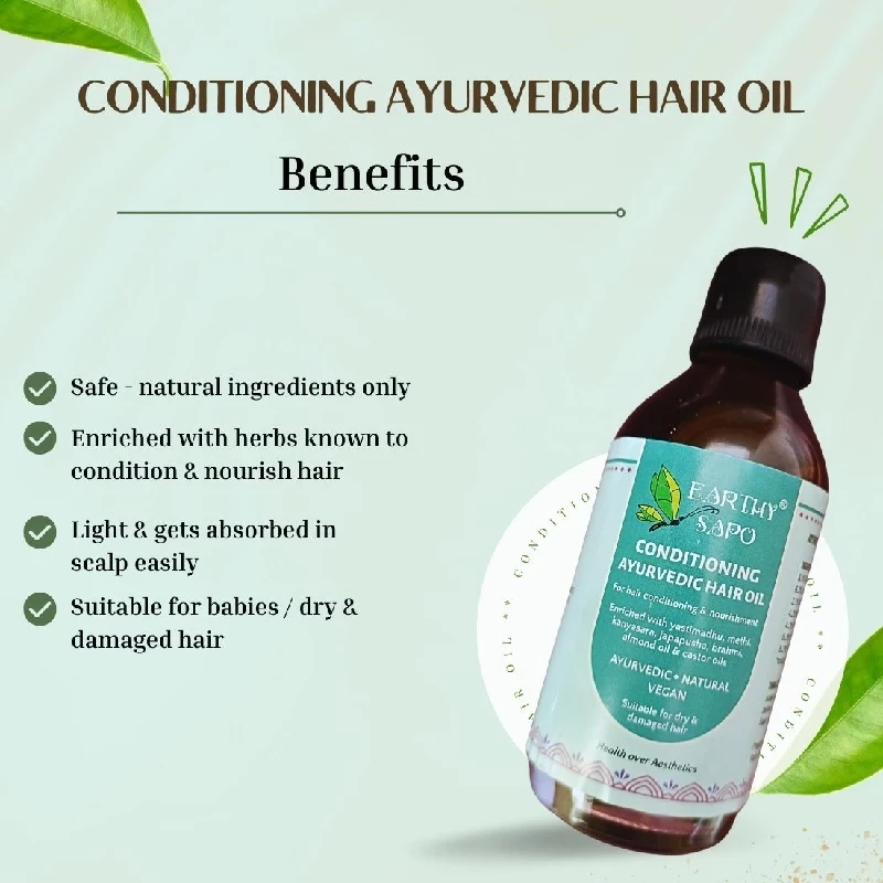 Earthy Sapo Handmade Conditioning Ayurvedic Hair Oil - Image 5