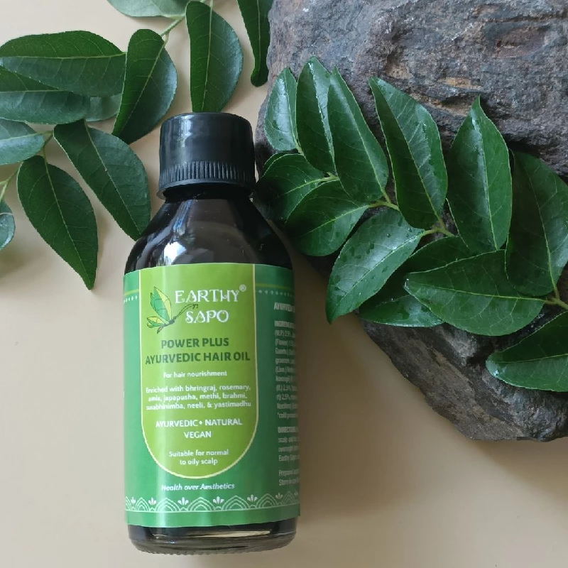 Earthy Sapo Handmade Power Plus Ayurvedic Hair Oil Earthy Sapo Handmade Power Plus Ayurvedic Hair Oil-Pack Size-100 ml