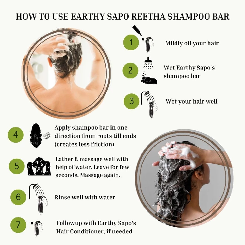 Earthy Sapo Handmade Reetha Shampoo Bar For Dry Hair - Image 7