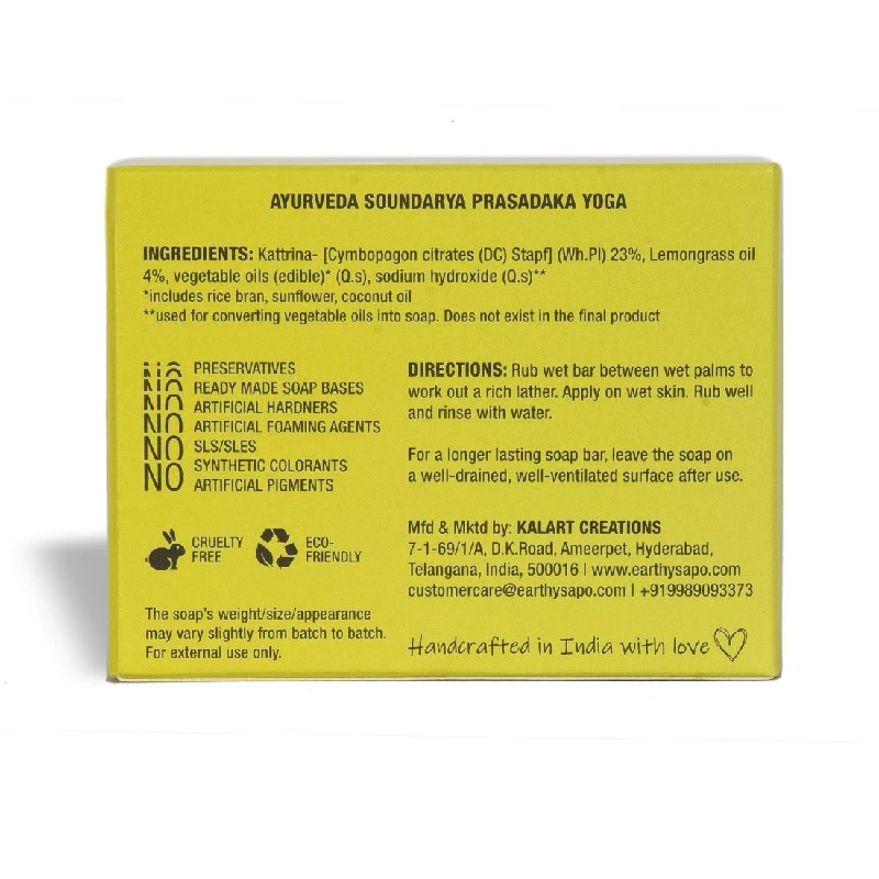 Earthy Sapo Lemongrass Freshness Bathing Soap - Image 4