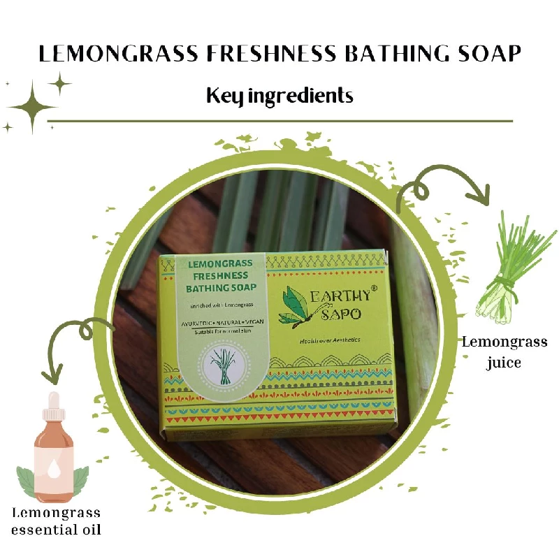 Earthy Sapo Lemongrass Freshness Bathing Soap - Image 5