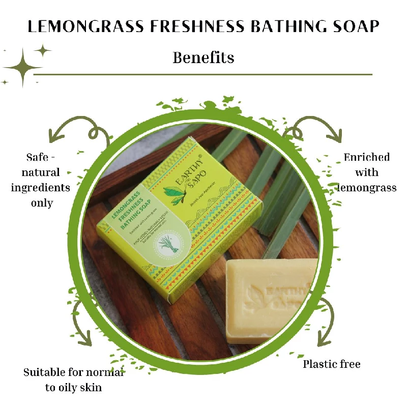 Earthy Sapo Lemongrass Freshness Bathing Soap - Image 6