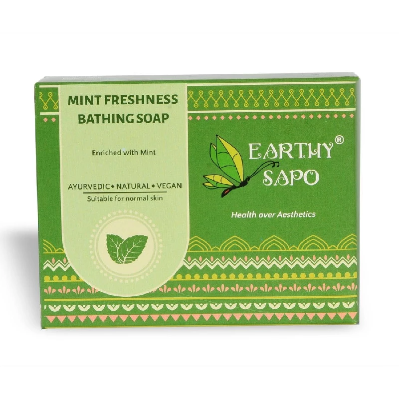 Earthy Sapo Mint Freshness Bathing Soap Earthy Sapo Mint Freshness Bathing Soap-Pack Size-100 g