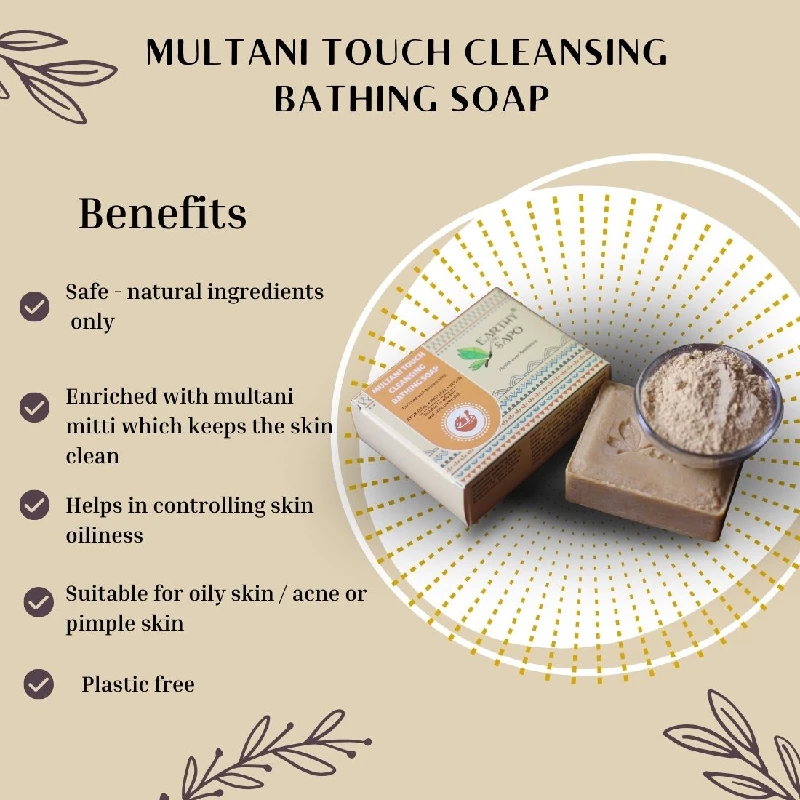 Earthy Sapo Multani Touch Cleansing Bathing Soap - Image 6
