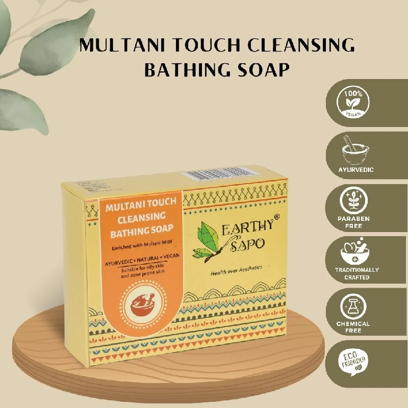 Earthy Sapo Multani Touch Cleansing Bathing Soap - Image 7